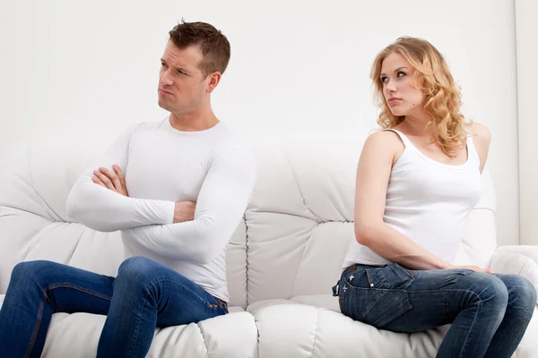 Couple sulking after conversation — Stock Photo, Image