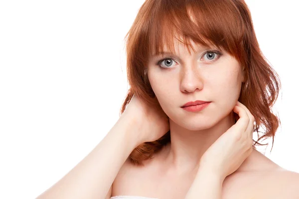 Portrait of woman with red hair — Stock Photo, Image