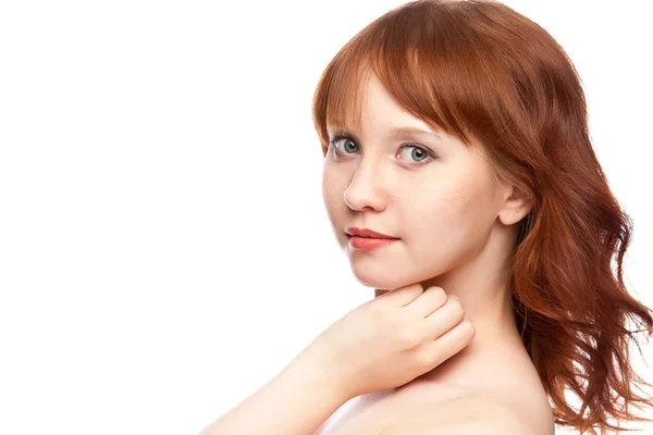 Retrato de mulher com cabelo vermelho — Fotografia de Stock