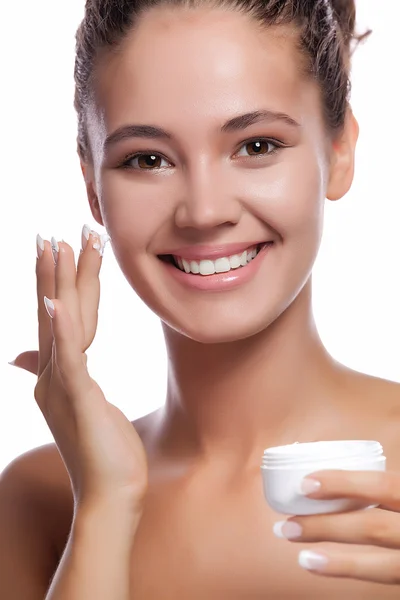 yakın çekim mükemmel sağlık deri Bayan portresi