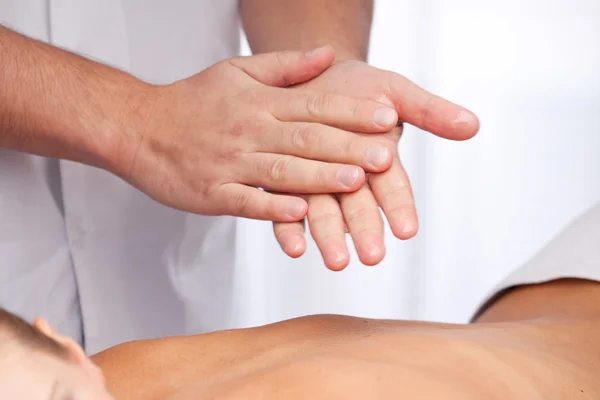 Closeup hands of massage — Stock Photo, Image