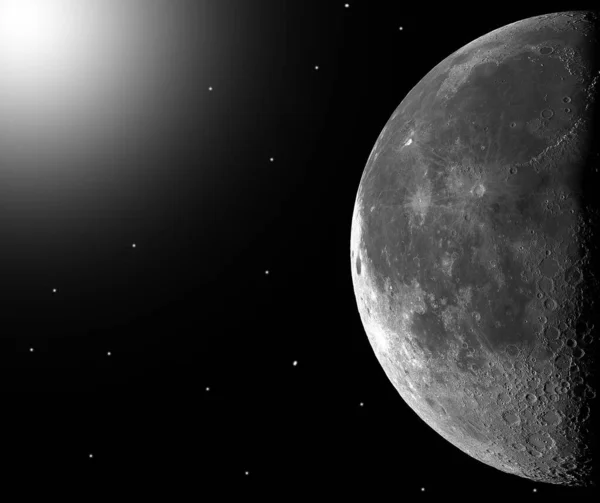 Big Full Moon Night Sky Sun Universe — Stockfoto