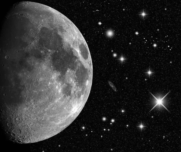 Full Moon Starry Sky Lighting — Fotografia de Stock