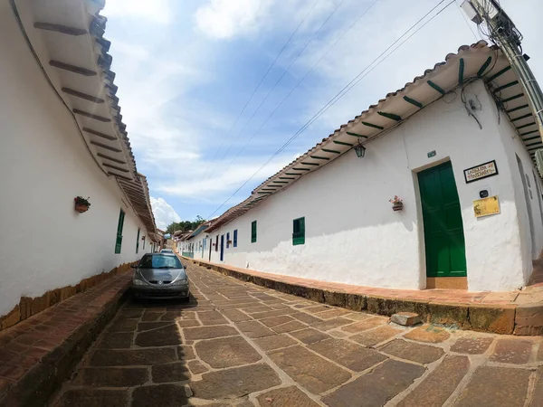 Beautiful Colonial Streets Barichara Santander Day — Stock Photo, Image