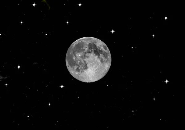 별들의 보름달 — 스톡 사진