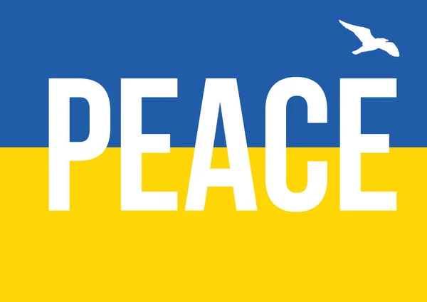 Ukrajinská Vlajka Bílou Mírovou Symbolikou — Stock fotografie