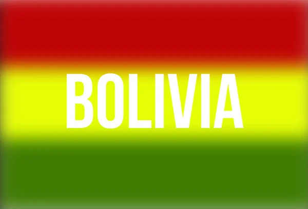 Muy Fuera Foco Bandera Bolivia Con Nombre Encima Ella —  Fotos de Stock