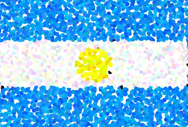 Flaga Argentyny Pointylizmie Wysokiej Rozdzielczości — Zdjęcie stockowe