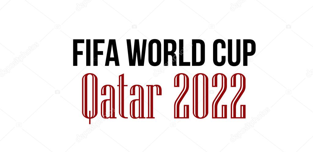 fifa world cup qatar 2022 colored written