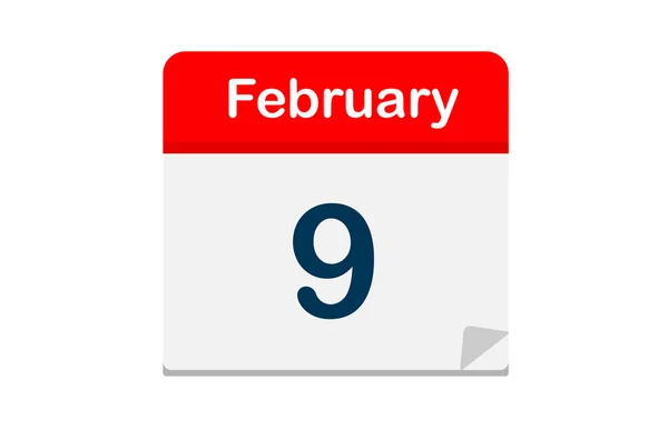 Año Calendario Mes Febrero Día Inglés — Foto de Stock