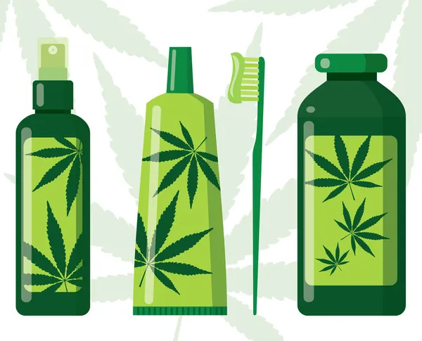 Kenevir tüyü ve vücut bakımı illüstrasyonu. Alternatif sağlık hizmetleri. 