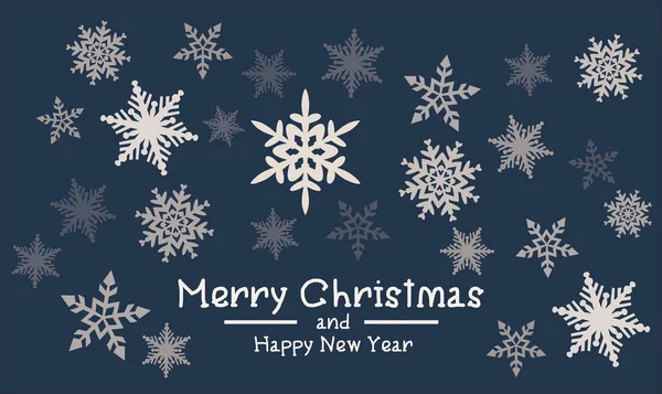 Sevimli ciddi yeni yıl kartı Mutlu Noeller kar taneleri selamlar