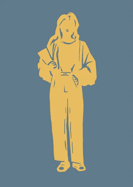 Grafik tasarım, şık kız, moda kızı silueti, poster