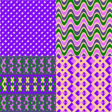 Dikişsiz retro zig zag kümesi