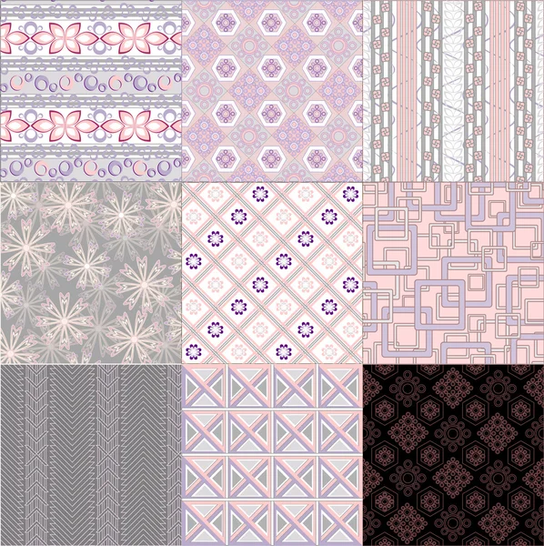  sorunsuz retro traceries kümesi. Büyük koleksiyon Dikişsiz desen