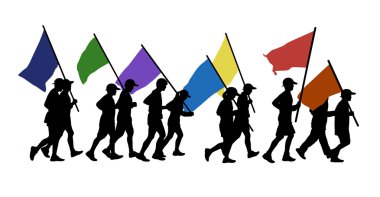 bayrakları ile çalışan