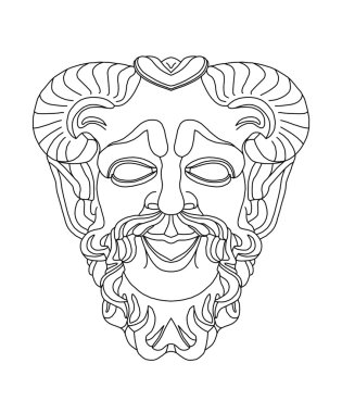 satyr, Yunan teatrical maskesi