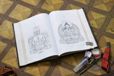 iş araçları thangka boyama okul Nepal