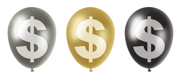 Dollar balloons set — Stock Photo, Image