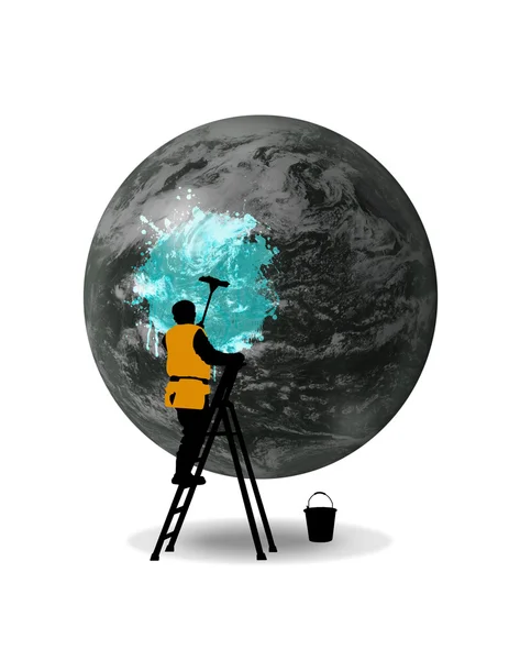 Planet cleaning — Stock Photo, Image