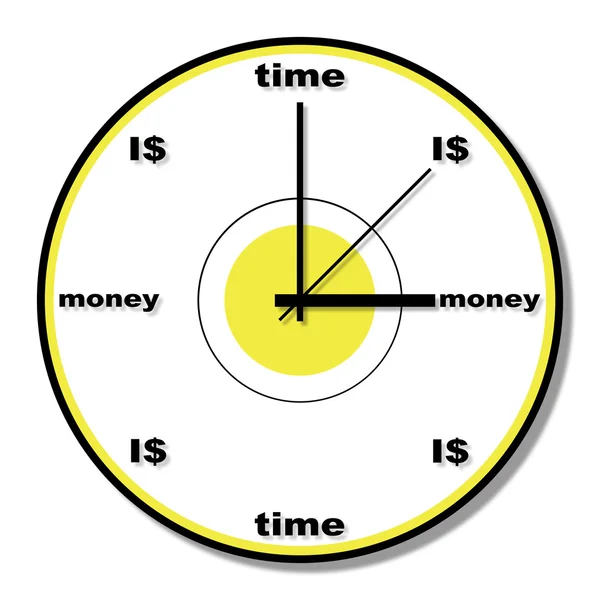 Time is money clock theme — Stock Photo, Image