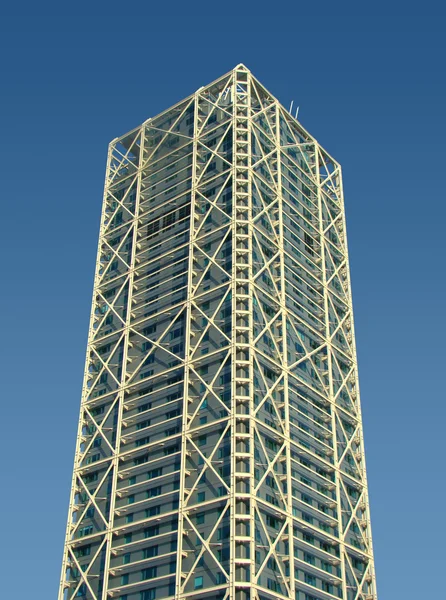 Hotel building with external metallic structure — Stock Photo, Image