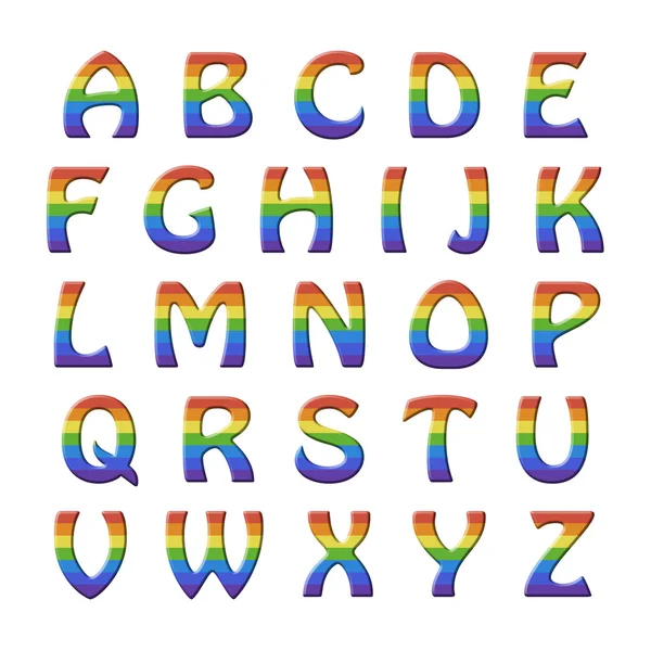 Rainbow alphabet set for children — Stock Photo, Image