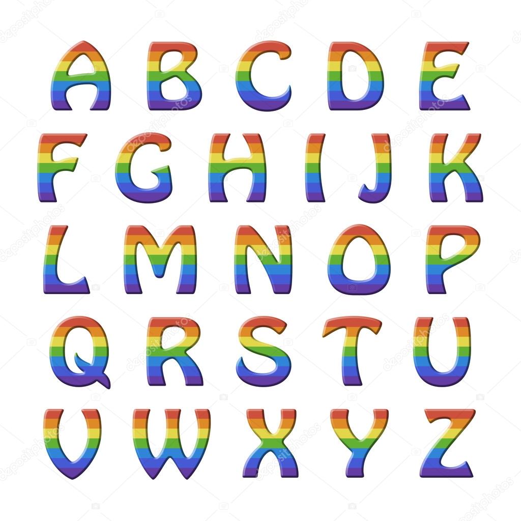 Printable Rainbow Alphabet Letters Alphabet letter recognition