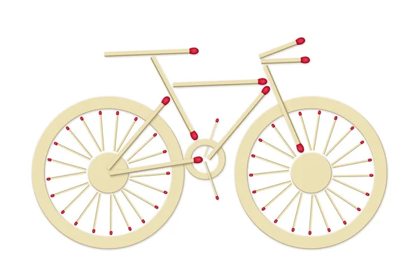 Велосипед з сірників — стокове фото