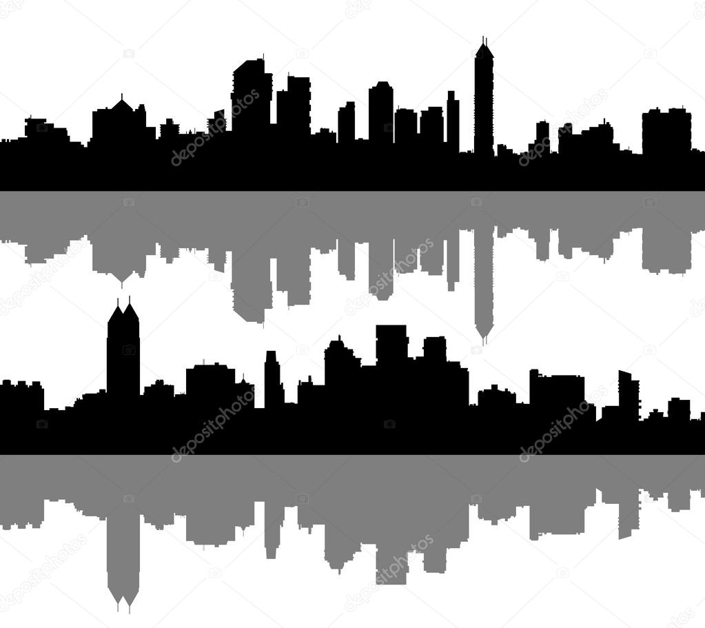 big city silhouettes set 2