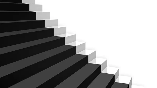 검은 카펫 대각선 관점에 근접 흰색 계단 — 스톡 사진