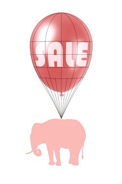 sales power and pink elephant clipart