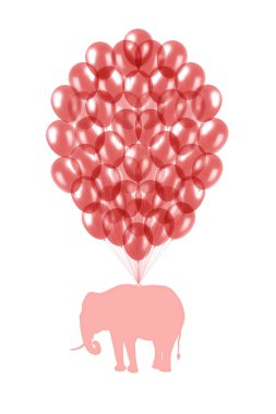pembe pembe balon uçan fil