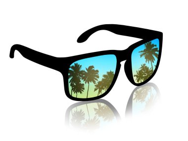 tropik tatil üzerinde adam