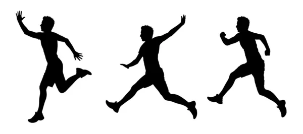Man flying silhouettes set 1 — Stock Photo, Image