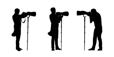 fotoğrafçı siluetleri set 2