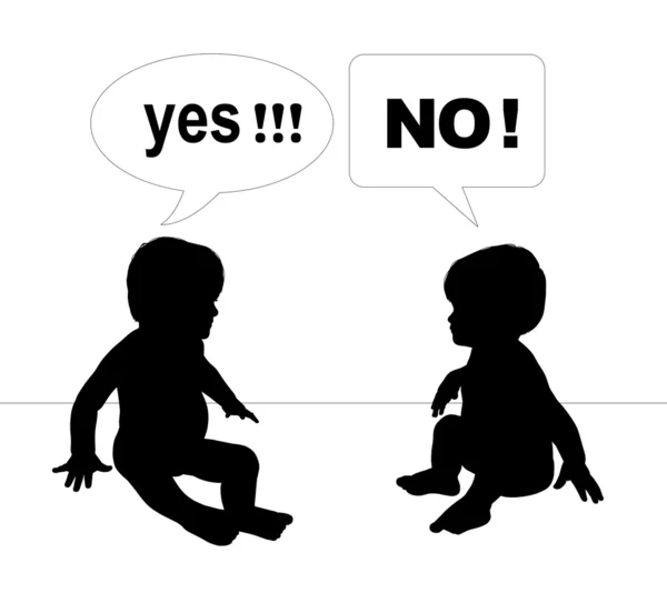 Bayi berbicara memperdebatkan — Stok Foto