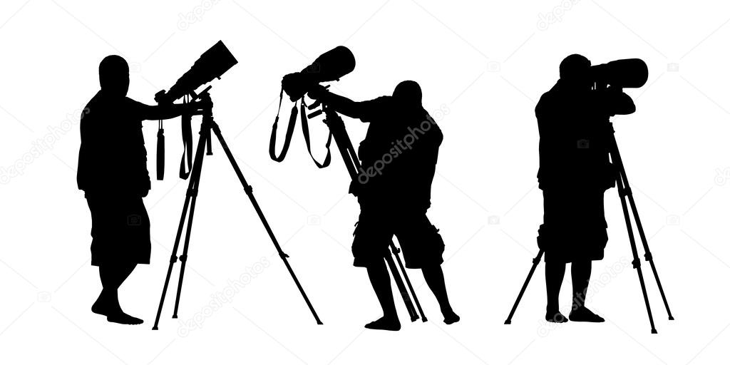 Photographer silhouettes set 3