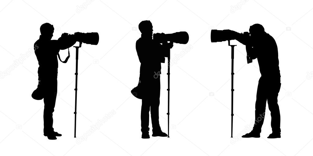 Photographer silhouettes set 2
