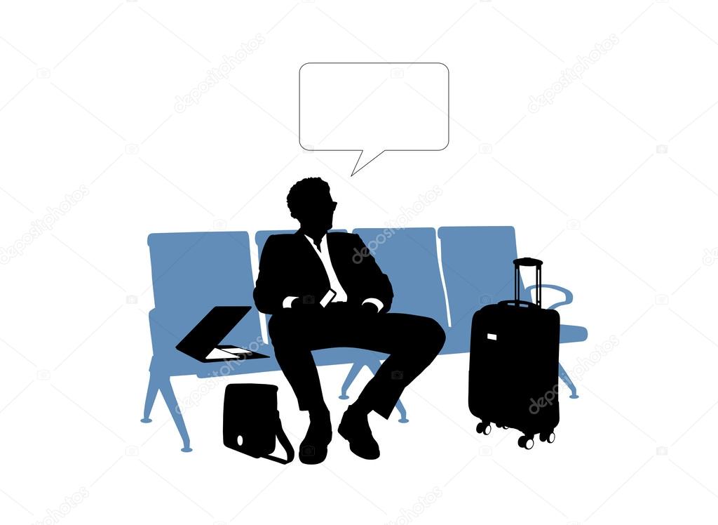 Businessman waiting in the airport