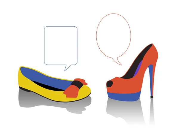 女性の靴の間の対話します。 — ストック写真