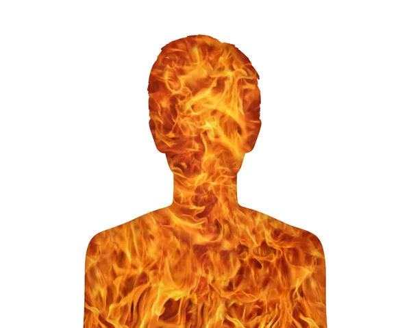 Kadın doğa yangın — Stok fotoğraf