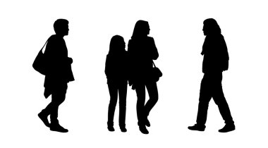 insanlar açık siluetleri set 11