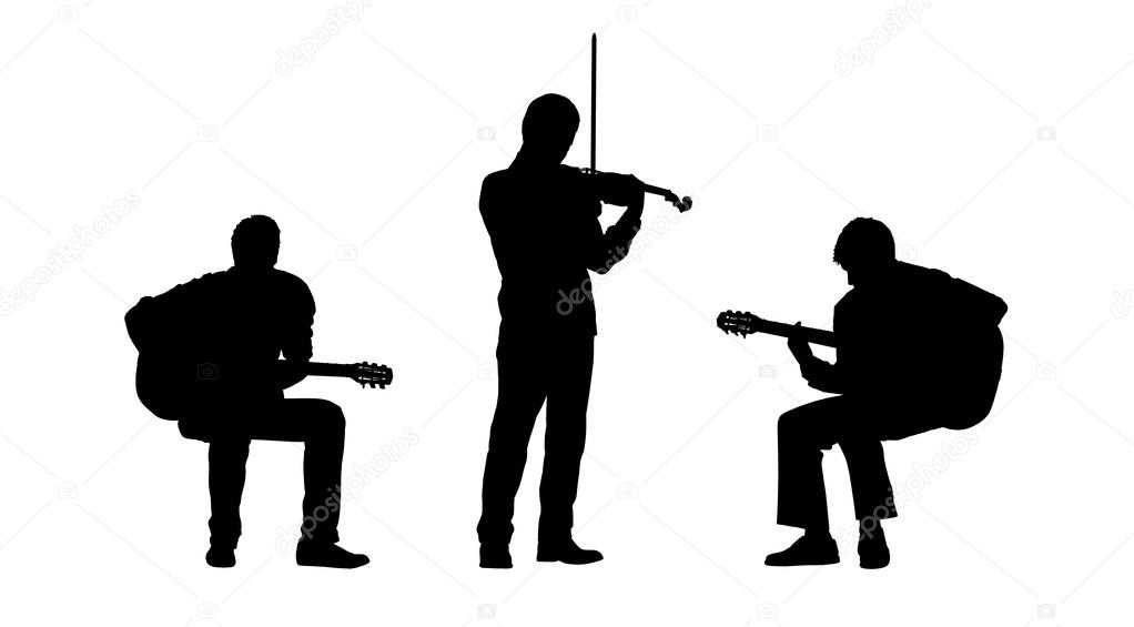 Musicians silhouettes set 2
