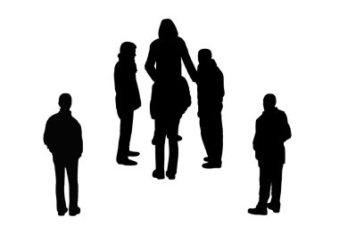 insanlar yürüyen üstten görünüm siluetleri 8 set