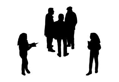 insanlar yürüyen üstten görünüm siluetleri 9 ayarla