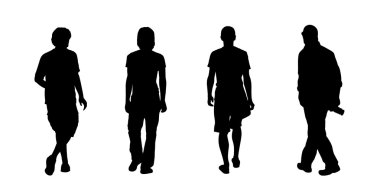 insanlar açık siluetleri seti 14