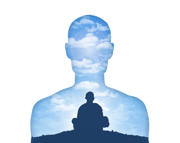 Man meditating — Stock Photo, Image