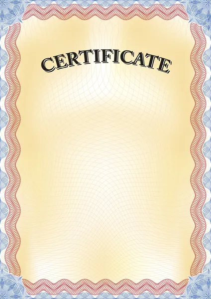 Certifikát — Stockový vektor