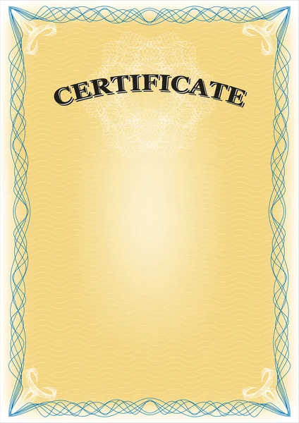 Certificato — Vettoriale Stock